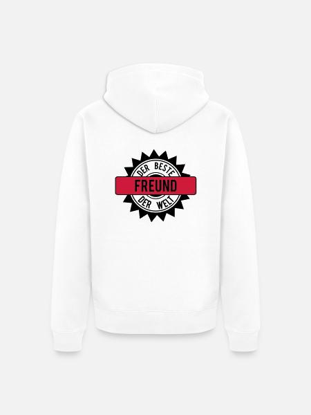 best friend 2c - Unisex Premium Organic Zip Hoodie - white