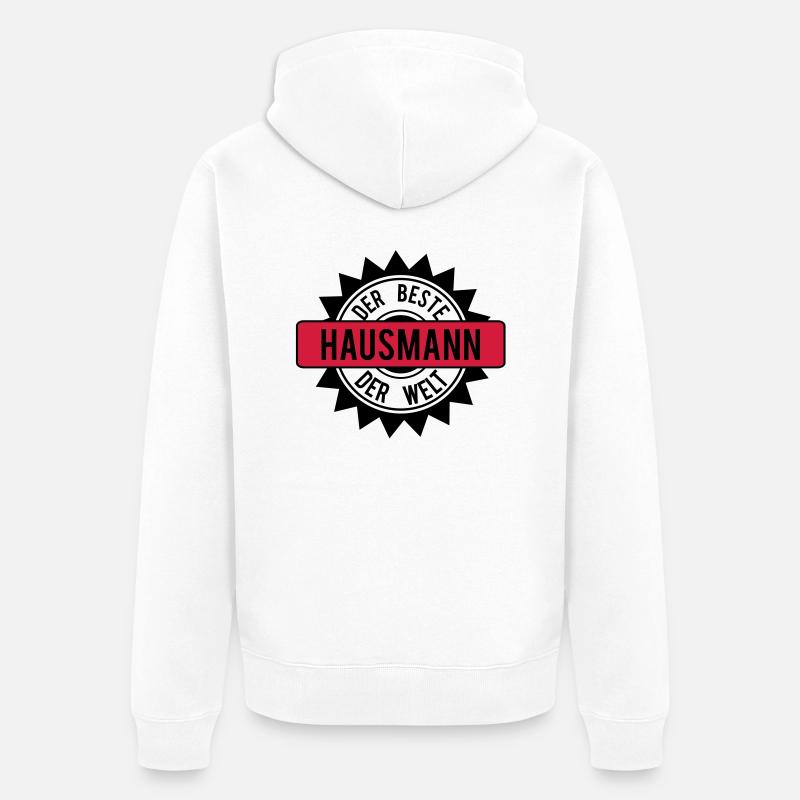 der beste hausmann 2c - Unisex Premium Bio Zip Hoodie - Weiß