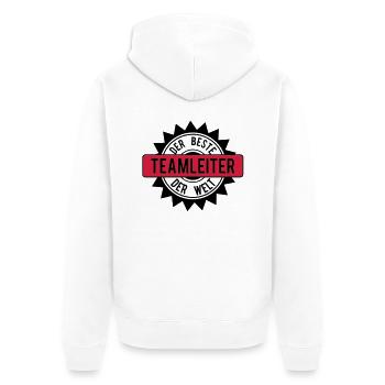 le meilleur 2c chef d'équipe - Veste à capuche bio Premium Unisexe - blanc - Dos - Thijin (182cm)