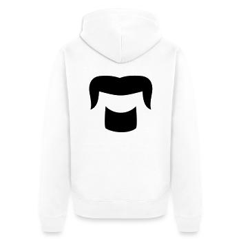 Bart - Unisex Premium Bio Zip Hoodie - Weiß - Hinten - Thijin (182cm)
