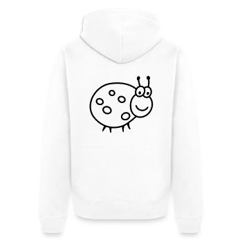 Käfer - Glückskäfer - Unisex Premium Bio Zip Hoodie - Weiß - Hinten - Thijin (182cm)
