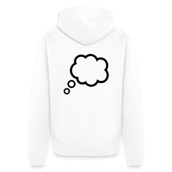 Speech bubble - Unisex Premium Organic Zip Hoodie - white - Back - Thijin (182cm)