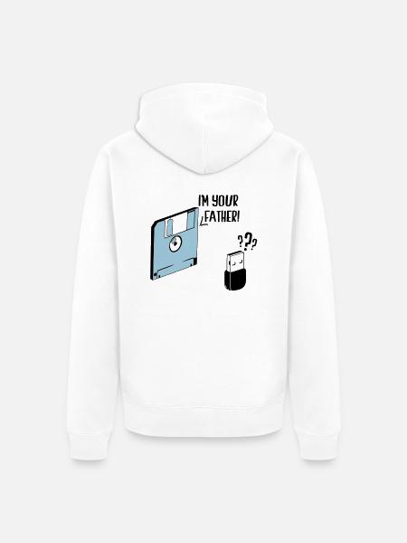 i am your father - Unisex Premium Organic Zip Hoodie - white