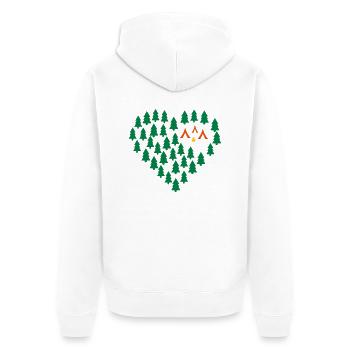Camping - Unisex Premium Organic Zip Hoodie - white - Back - Thijin (182cm)