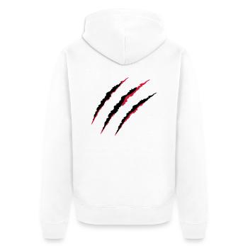 krallen_02 - Veste à capuche bio Premium Unisexe - blanc - Dos - Thijin (182cm)