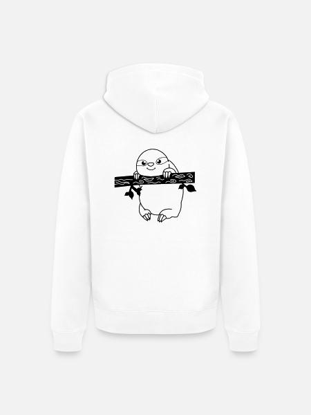 faultier_01 - Veste à capuche bio Premium Unisexe - blanc