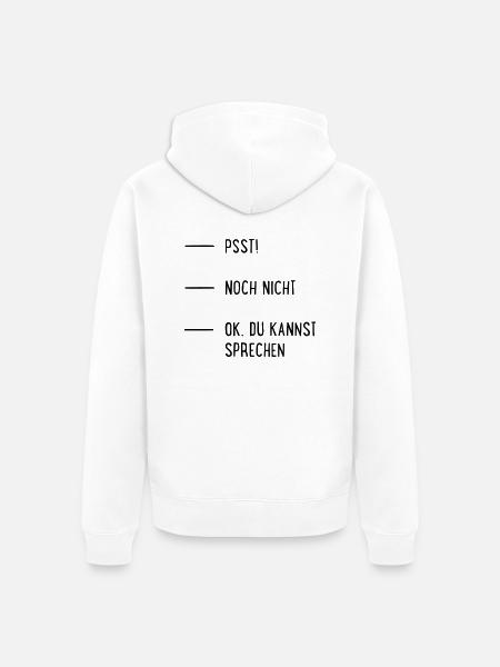Kaffee - Unisex Premium Bio Zip Hoodie - Weiß