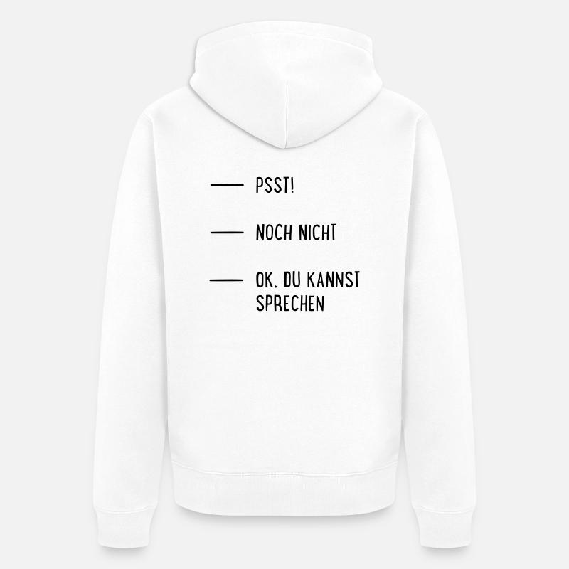 Kaffee - Unisex Premium Bio Zip Hoodie - Weiß