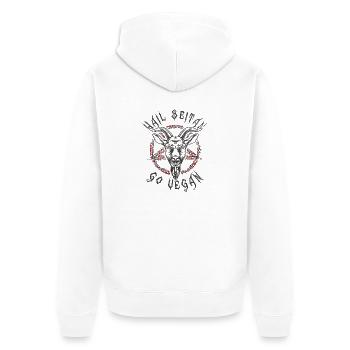 Hail Seitan Go Vegan Vegan Metal Gift disant - Veste à capuche bio Premium Unisexe - blanc - Dos - Thijin (182cm)
