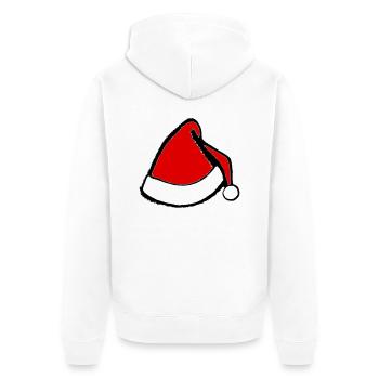 Christmas Hat Santa Claus Christmas Vector - Unisex Premium Organic Zip Hoodie - white - Back - Thijin (182cm)
