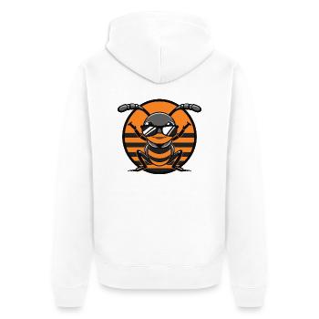 Ant Cool Comic - Unisex Premium Organic Zip Hoodie - white - Back - Thijin (182cm)