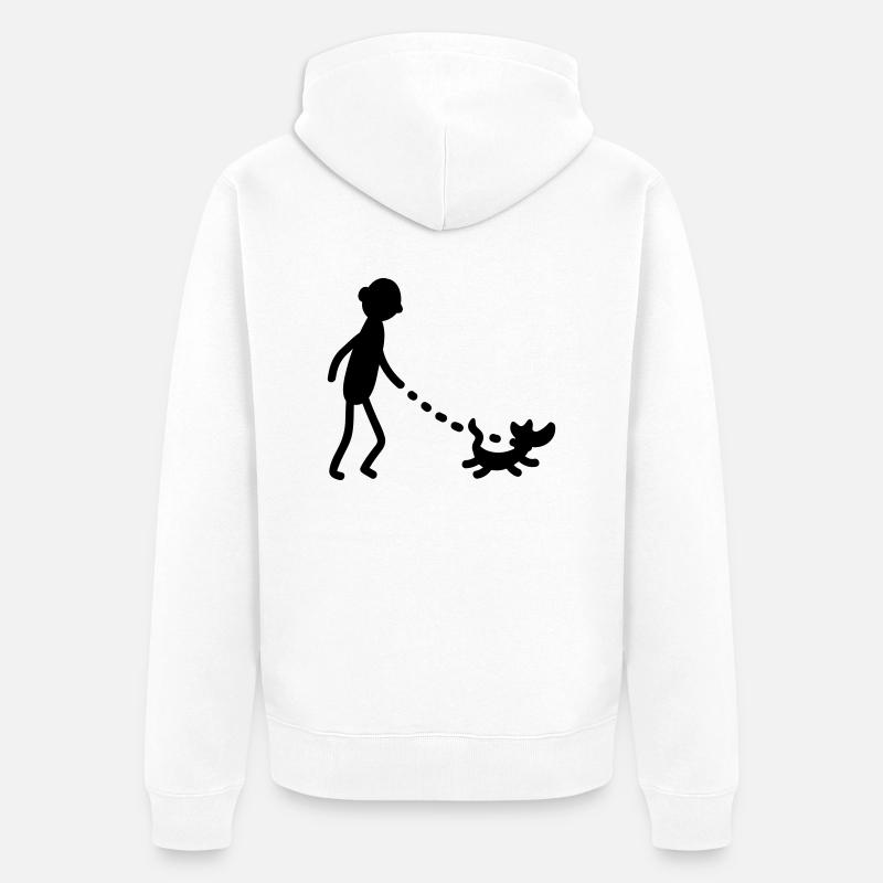 Chien de marche - Veste à capuche bio Premium Unisexe - blanc