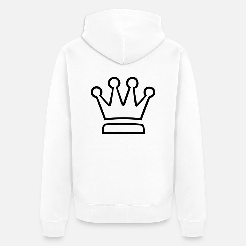 Krone (crown) 04.0 - Unisex Premium Bio Zip Hoodie - Weiß