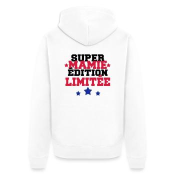 super mamie édition limitée - Veste à capuche bio Premium Unisexe - blanc - Dos - Thijin (182cm)