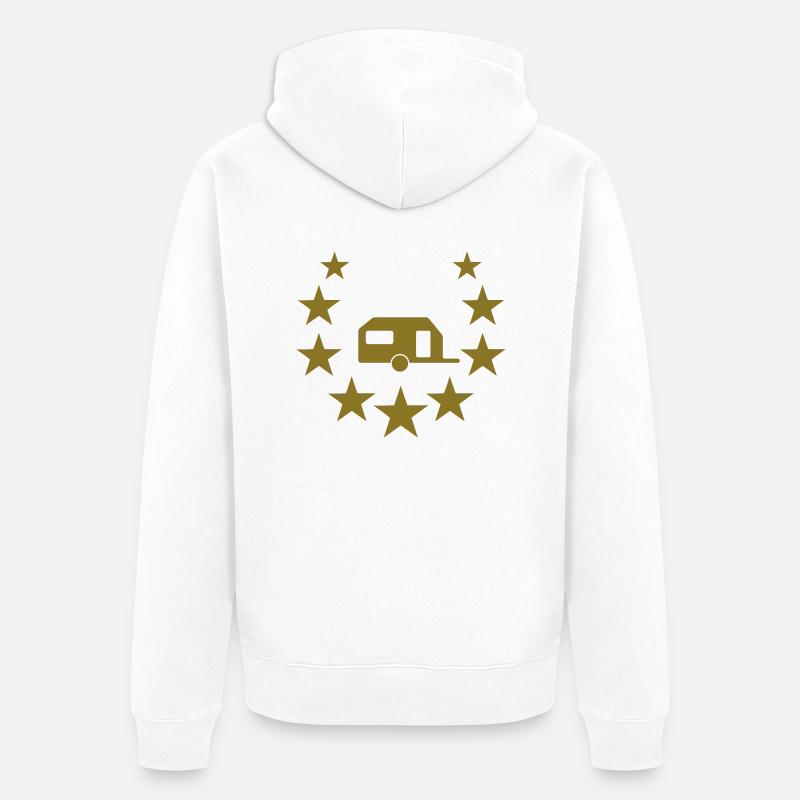camper camping star - Veste à capuche bio Premium Unisexe - blanc