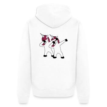2 friends team couple crew party celebrate club dabbing - Unisex Premium Organic Zip Hoodie - white - Back - Thijin (182cm)