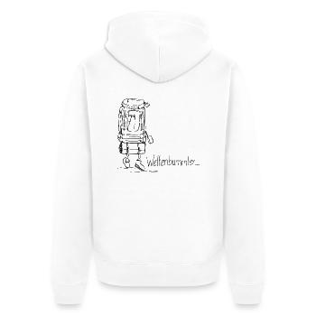 Globetrotter, Voyage - Veste à capuche bio Premium Unisexe - blanc - Dos - Thijin (182cm)