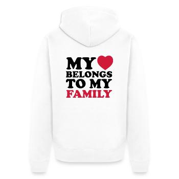 MHBTM family - Veste à capuche bio Premium Unisexe - blanc - Dos - Thijin (182cm)