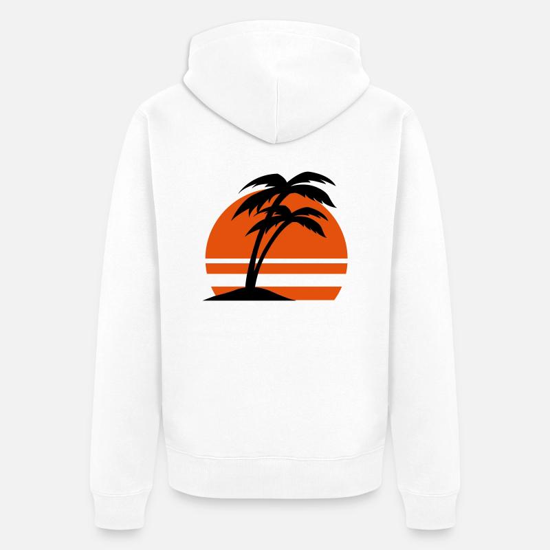 insel2 - Unisex Premium Bio Zip Hoodie - Weiß