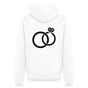 eheringe_01 - Veste à capuche bio Premium Unisexe - blanc - Dos - Thijin (182cm)