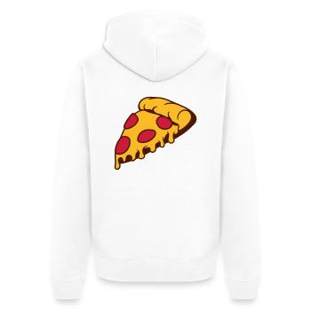 fromage dégoulinant salami pizza délicieuse nourri - Veste à capuche bio Premium Unisexe - blanc - Dos - Thijin (182cm)