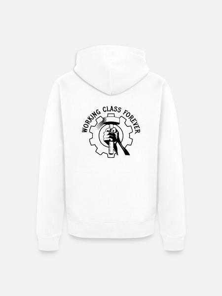 working class forever - Unisex Premium Bio Zip Hoodie - Weiß