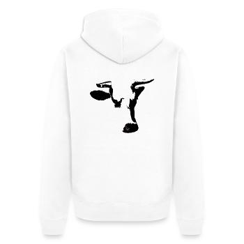 The Bull - Unisex Premium Bio Zip Hoodie - Weiß - Hinten - Thijin (182cm)