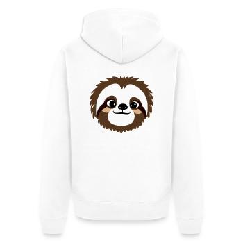 Mignon paresseux Kawaii Cartoon Animal Love 3 - Veste à capuche bio Premium Unisexe - blanc - Dos - Thijin (182cm)