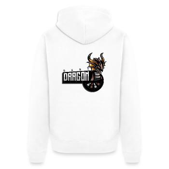 Emblème du dragon de fléchettes - Veste à capuche bio Premium Unisexe - blanc - Dos - Thijin (182cm)