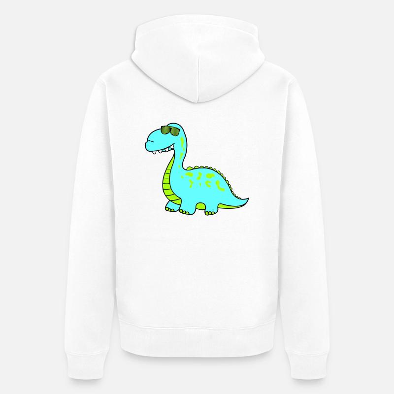 Dino Cool - Veste à capuche bio Premium Unisexe - blanc