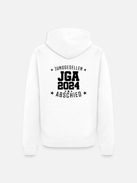jga junggesellenabschied 2024 - Unisex Premium Bio Zip Hoodie - Weiß