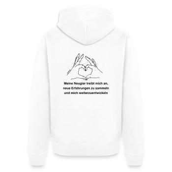 Sternzeichen Zwilling - Unisex Premium Bio Zip Hoodie - Weiß - Hinten - Thijin (182cm)
