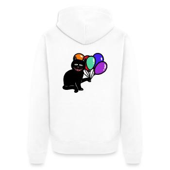 Halloween Chat Chats Chat - Veste à capuche bio Premium Unisexe - blanc - Dos - Thijin (182cm)