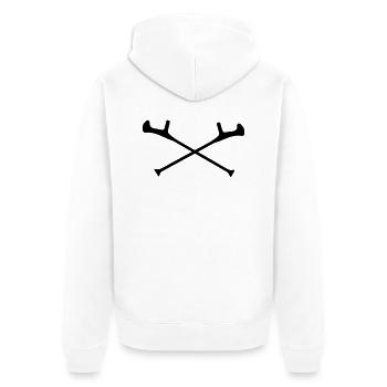 Krücken - Veste à capuche bio Premium Unisexe - blanc - Dos - Thijin (182cm)