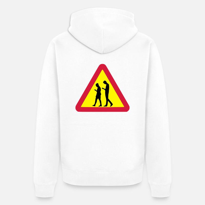 Smombie - Unisex Premium Bio Zip Hoodie - Weiß