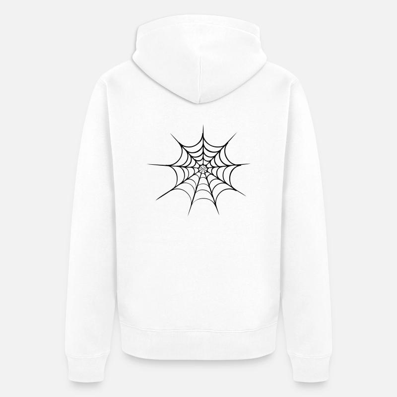 spider web halloween - Unisex Premium Bio Zip Hoodie - Weiß