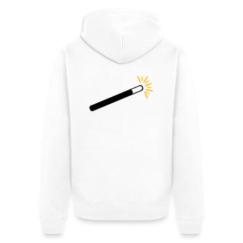Magicien - Veste à capuche bio Premium Unisexe - blanc - Dos - Thijin (182cm)