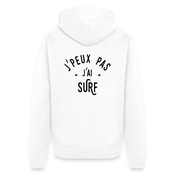 j'peux pas j'ai surf - Veste à capuche bio Premium Unisexe - blanc - Dos - Thijin (182cm)