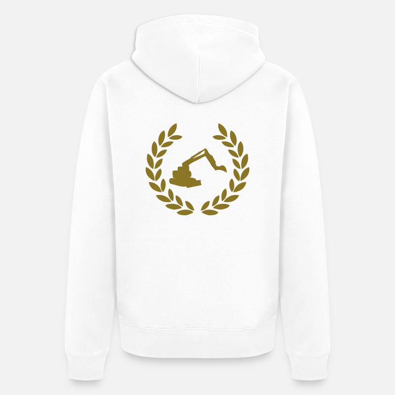 digger deluxe - Veste à capuche bio Premium Unisexe - blanc