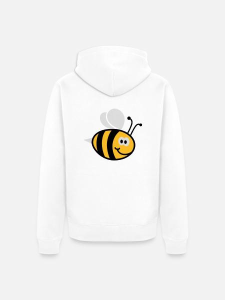 Bienchen 3C - Unisex Premium Bio Zip Hoodie - Weiß