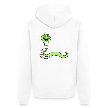 tête de serpent monstre boese dangereux la - Veste à capuche bio Premium Unisexe - blanc - Dos - Thijin (182cm)