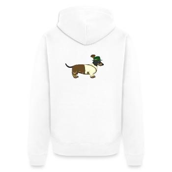 Teckel Bavière - Veste à capuche bio Premium Unisexe - blanc - Dos - Thijin (182cm)