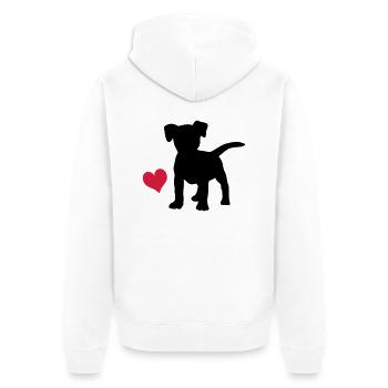 Jack Russell Terrier - Veste à capuche bio Premium Unisexe - blanc - Dos - Thijin (182cm)