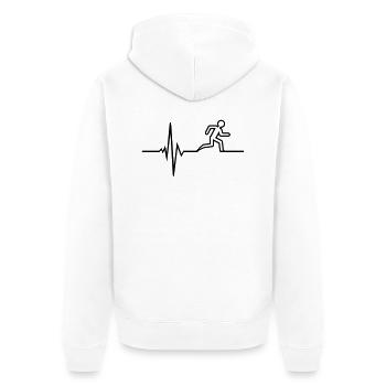 coureur - Veste à capuche bio Premium Unisexe - blanc - Dos - Thijin (182cm)