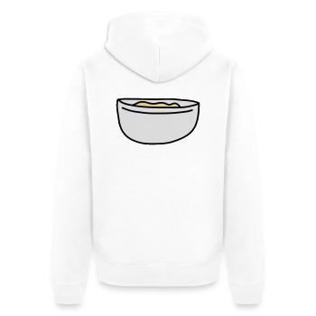Mixing Bowl - Unisex Premium Bio Zip Hoodie - Weiß - Hinten - Thijin (182cm)