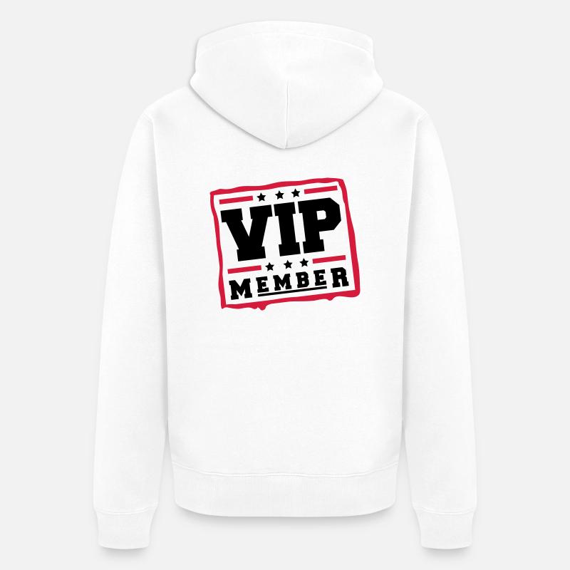 vip_member_bv2 - Unisex Premium Bio Zip Hoodie - Weiß