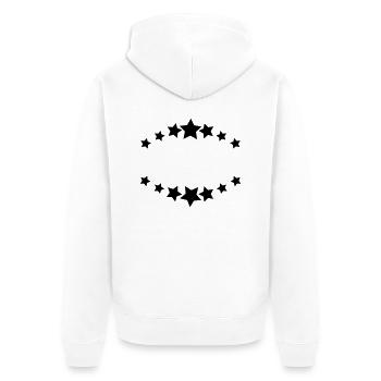 Stars / / insigne / / champ texte / / Logo / / - Veste à capuche bio Premium Unisexe - blanc - Dos - Thijin (182cm)