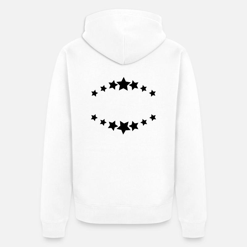 Stars / / insigne / / champ texte / / Logo / / - Veste à capuche bio Premium Unisexe - blanc