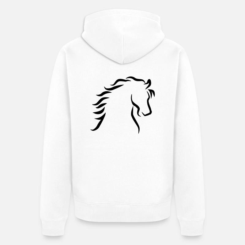 Cheval - Veste à capuche bio Premium Unisexe - blanc