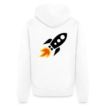 Fusée - Veste à capuche bio Premium Unisexe - blanc - Dos - Thijin (182cm)
